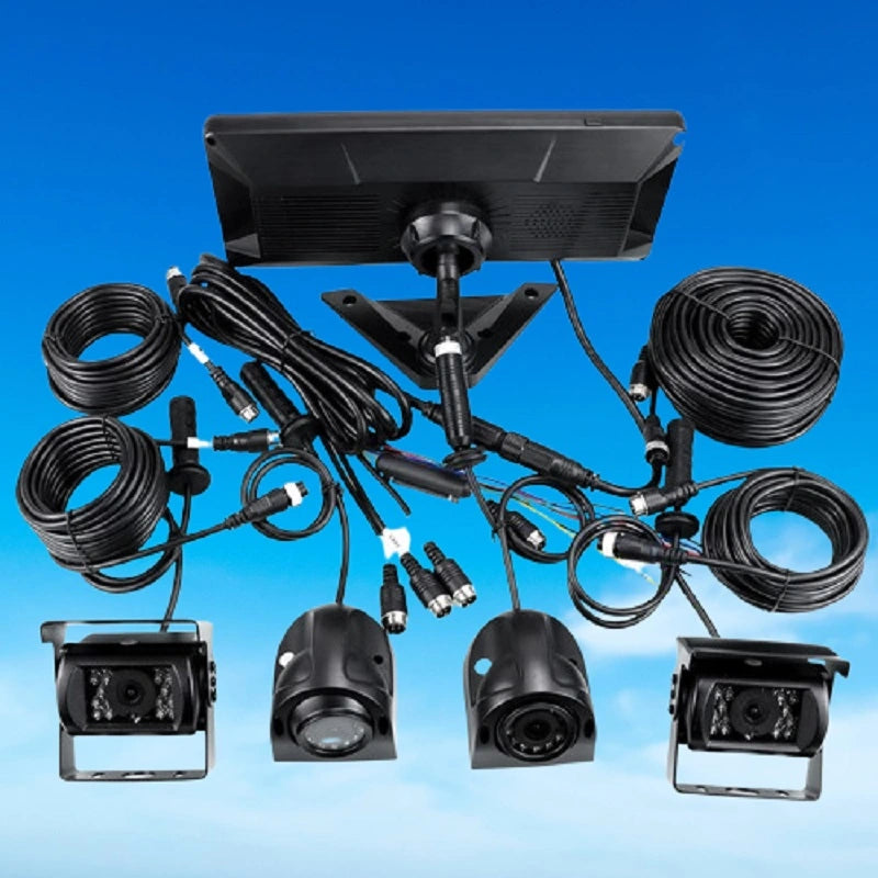 FOXDAK PZ615 4CHs 10.36" 1080P Truck Cam Bus Camera Alarm MP5