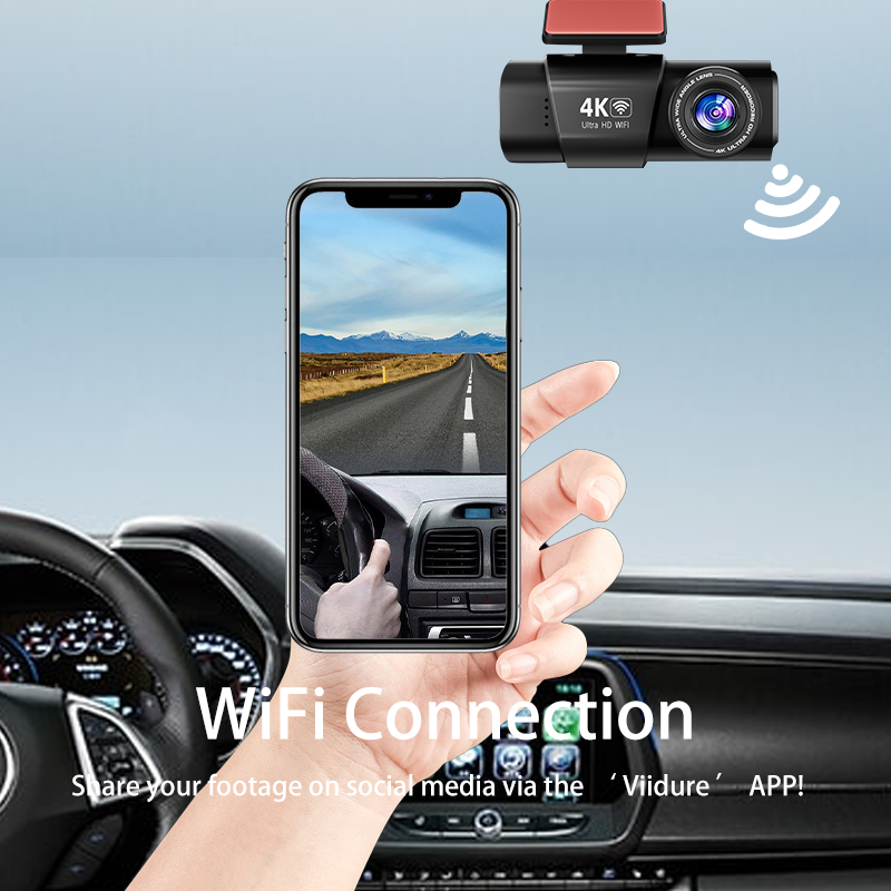 L308 1.47inch 4K Dash Camera Dual Lens WiFi Dash Cam Driving Recorder