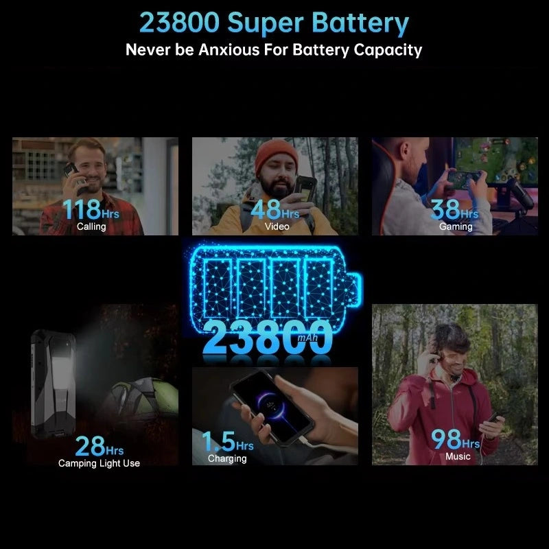 8849 Tank 3 Pro 5G Telefones robustos com projetor 32/36 GB 512 GB 23800 mAh 200 MP