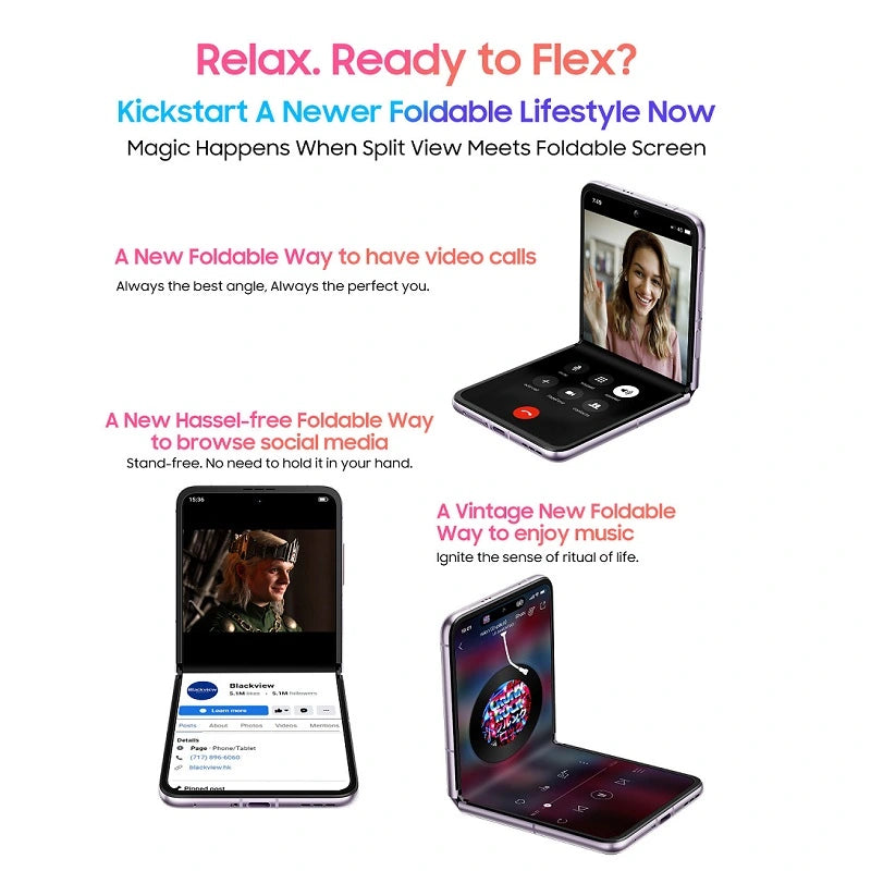 BLACKVIEW HERO 10 4G Smartphone dobrável 12 GB + 256 GB 6,9 polegadas 108 MP NFC