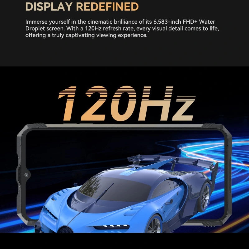 CUBOT KINGKONG AX Smartphone robusto 24 GB RAM (12+12) 256 GB ROM 100 MP 120 Hz NFC