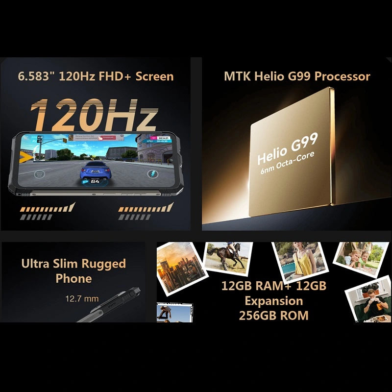 CUBOT KINGKONG AX Smartphone robusto 24 GB RAM (12+12) 256 GB ROM 100 MP 120 Hz NFC