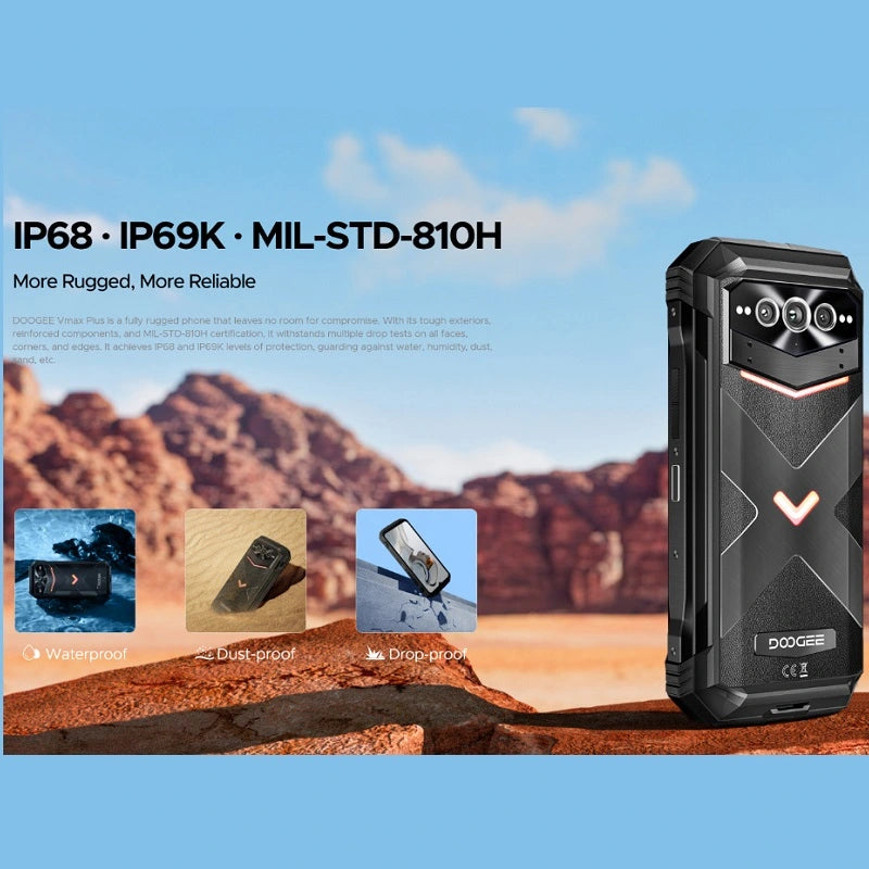 Teléfono inteligente resistente DEEGOO Vmax Plus 5G, 200 MP, 22 000 mAh, 36 GB (16 + 20) + 512 GB