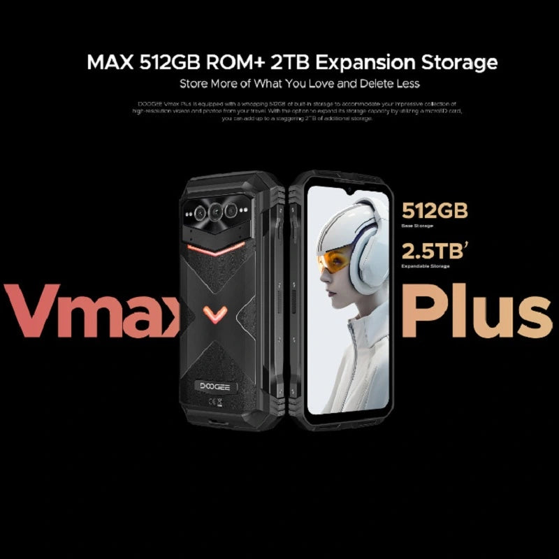 Teléfono inteligente resistente DEEGOO Vmax Plus 5G, 200 MP, 22 000 mAh, 36 GB (16 + 20) + 512 GB