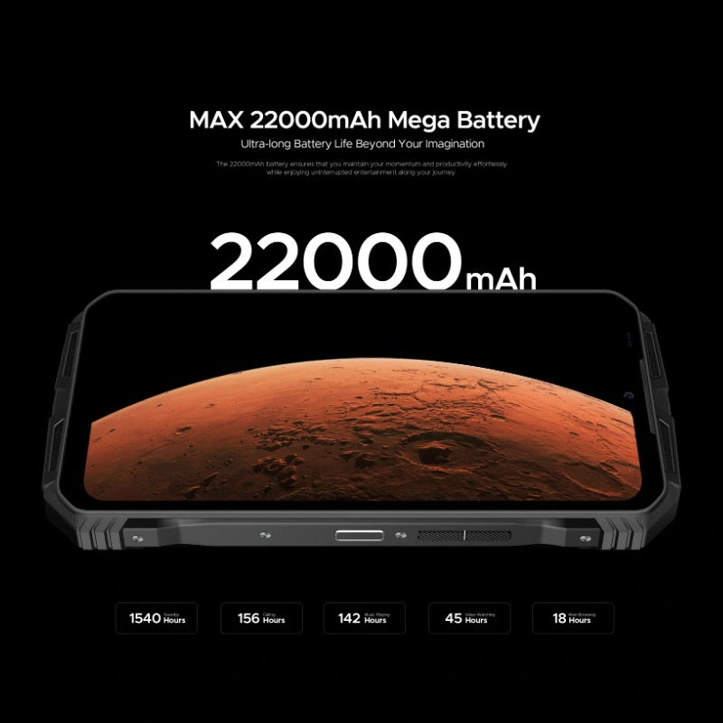 Teléfono inteligente resistente DEEGOO Vmax Plus 5G, 200 MP, 22 000 mAh, 36 GB (16 + 20) + 512 GB