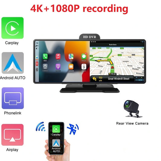 FOXDAK CP27 10,26" Frente 4K Traseira 1080P Painel Câmeras Câmera Carplay