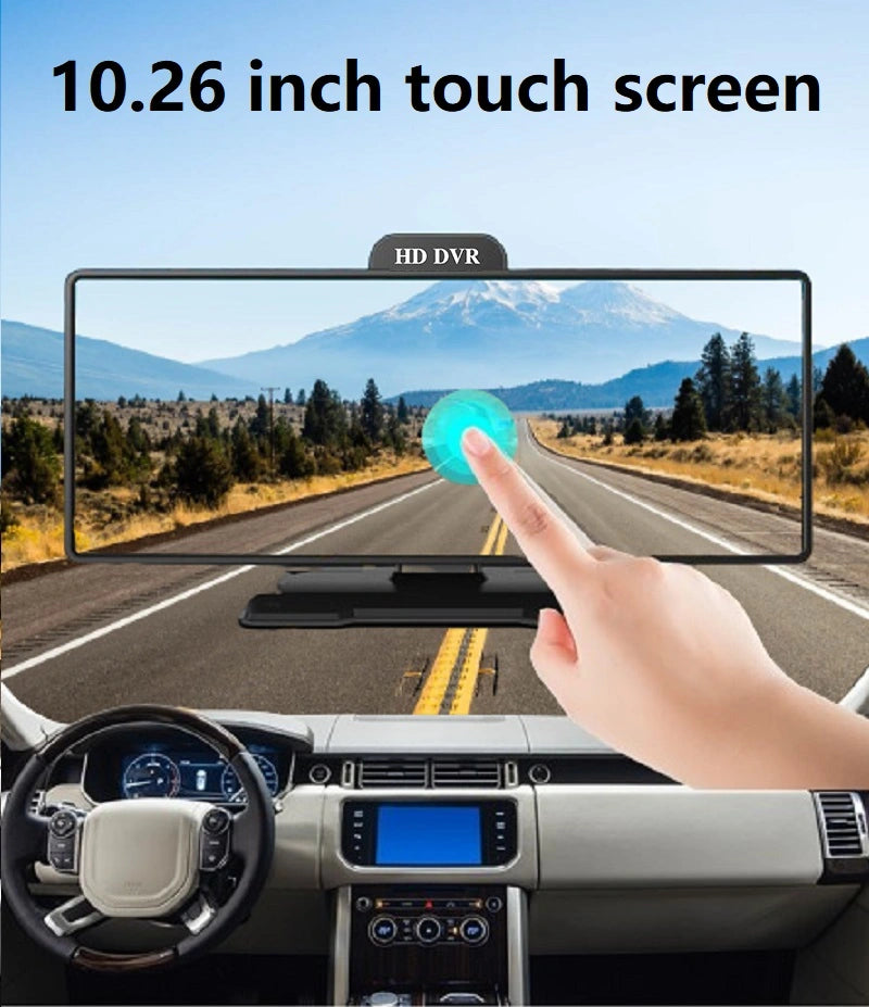 FOXDAK CP27 10.26" Передняя 4K Задняя 1080P Камеры для приборной панели Камера Carplay