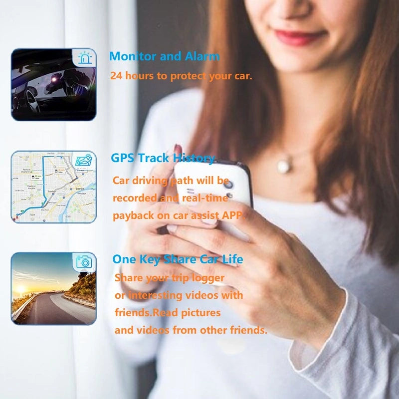 FOXDAK E09 3Chs 1080P 10.8" 4G Автомобильное зеркало заднего вида с камерой GPS
