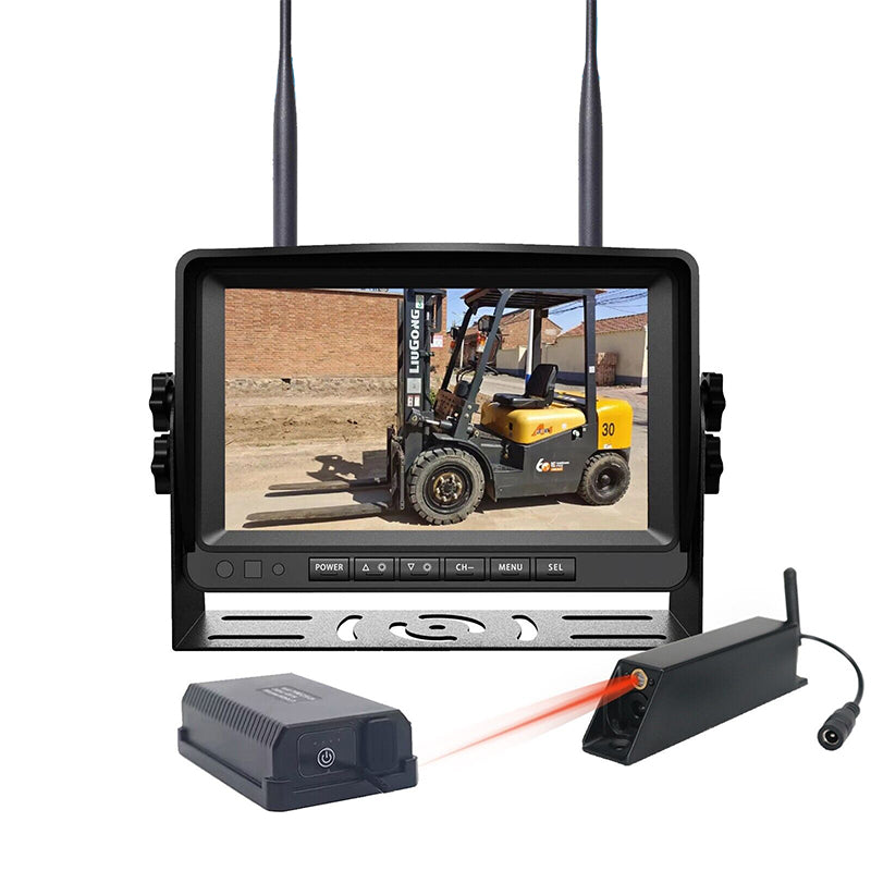 FOXDAK PZ630W 7-дюймовый экран 1080P HD камера для вилочного погрузчика с аккумулятором