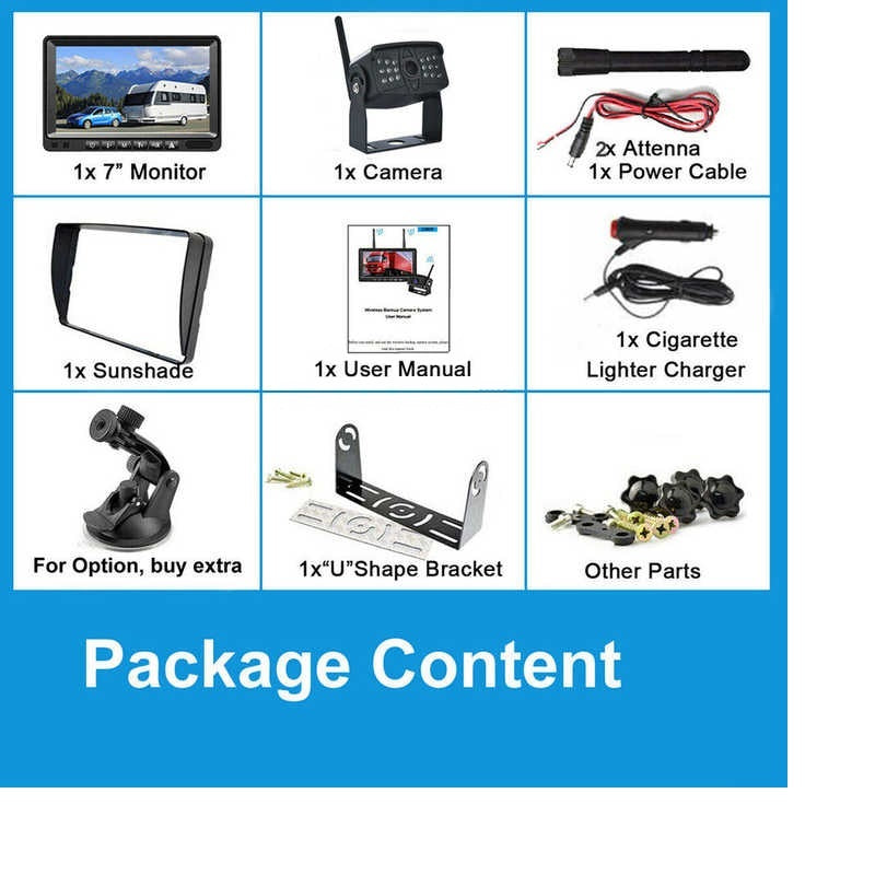 FOXDAK FD06 7" Monitor with Wireless Camera Monitoring for Cranes Excavators and Loaders