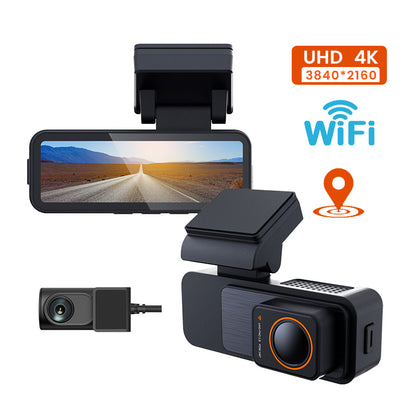 4K+1080P 3-Inch WiFi GPS Night Vision Dual Cameras Mini Dash Cam
