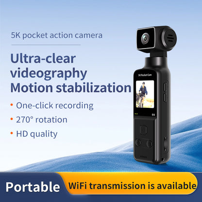 FOXDAK FD31 Pocket Action Camera 4K/5K Sports Camera for Mountaineering Cycling