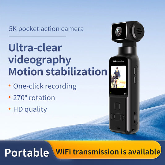 FOXDAK FD31 Pocket Action Camera 4K/5K Sports Camera for Mountaineering Cycling