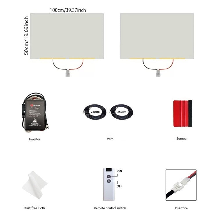 50x100cm Switchable PDLC Film - One-Click Privacy Tint for Car Windows