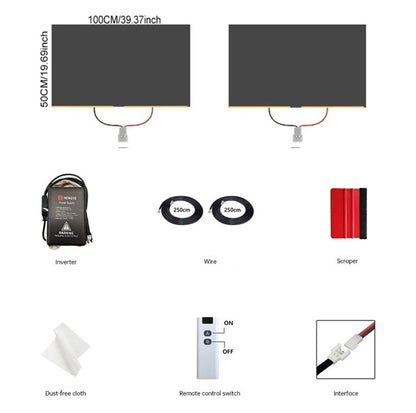 50x100cm Switchable PDLC Film - One-Click Privacy Tint for Car Windows