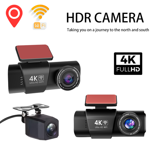 L308 1.47inch 4K Dash Camera Dual Lens WiFi Dash Cam Driving Recorder