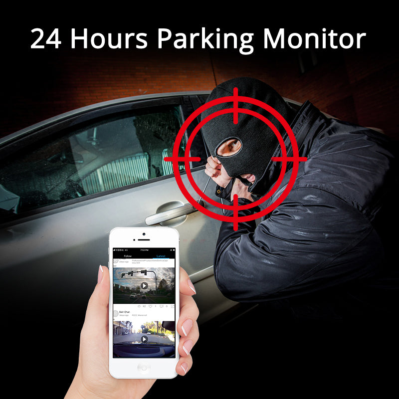 FOXDAK V9311 10.26" Dual 1080P 8+32G 4G Car Dashboard Camera Cams
