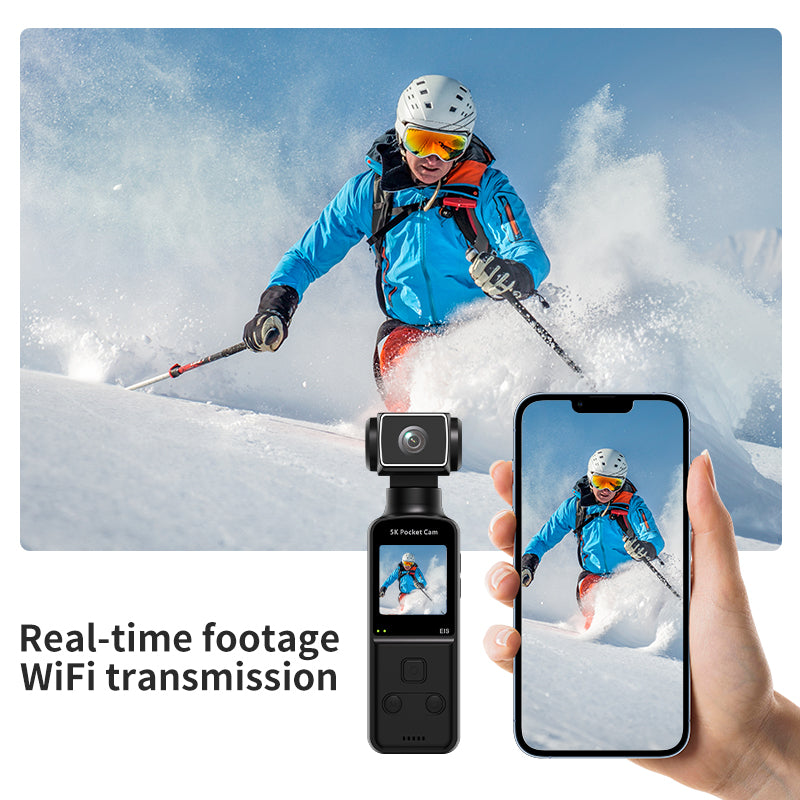 FOXDAK FD31 Pocket Action Camera 4K/5K Sports Camera for Mountaineering Cycling