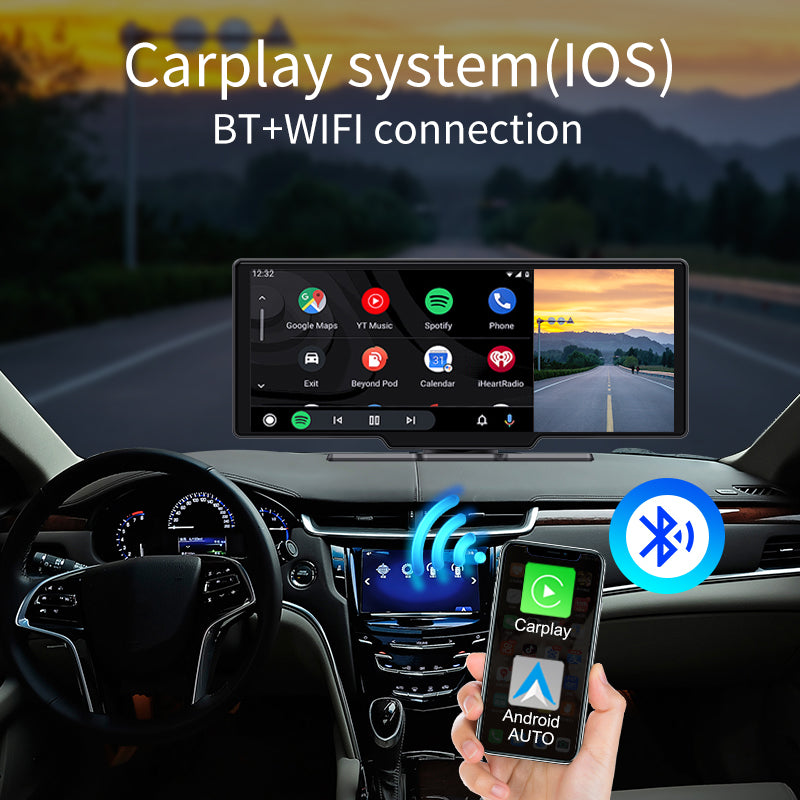 FOXDAK V9311 10.26" Dual 1080P 8+32G 4G Car Dashboard Camera Cams
