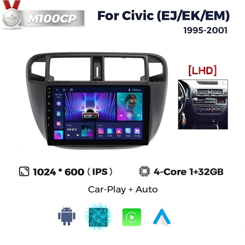 Головное устройство автомобильного радиоприемника FOXDAK FD14 для Honda Civic 1995-2001