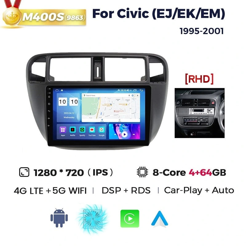 Головное устройство автомобильного радиоприемника FOXDAK FD14 для Honda Civic 1995-2001
