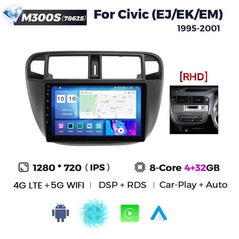Головное устройство автомобильного радиоприемника FOXDAK FD14 для Honda Civic 1995-2001