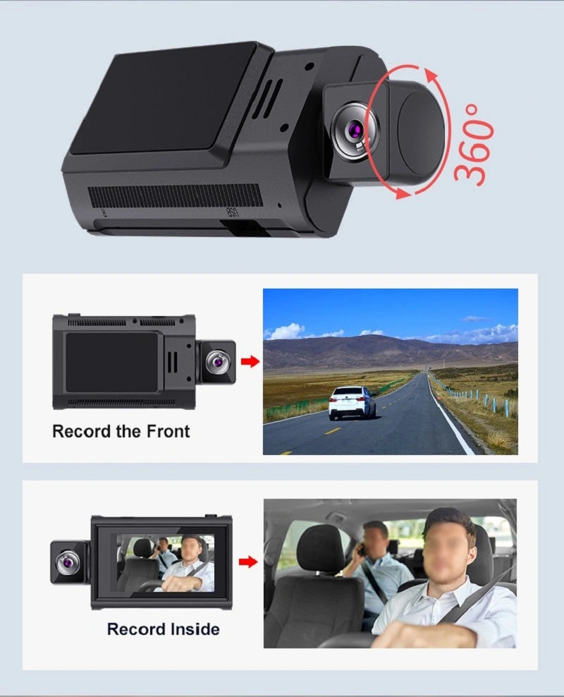 FOXDAK G3 32G ROM двойной объектив 3" 1080P 4G видеорегистратор WiFi GPS