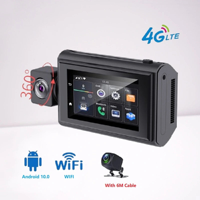 FOXDAK G3 32G ROM двойной объектив 3" 1080P 4G видеорегистратор WiFi GPS