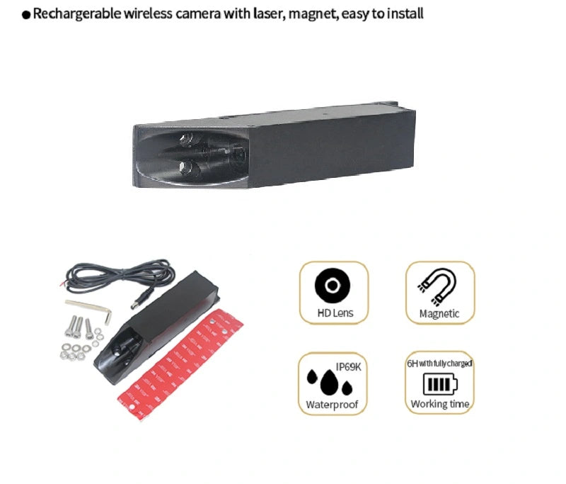 FOXDAK PZ630W 7" Screen 1080P HD Fork Truck Forklift Camera with Battery