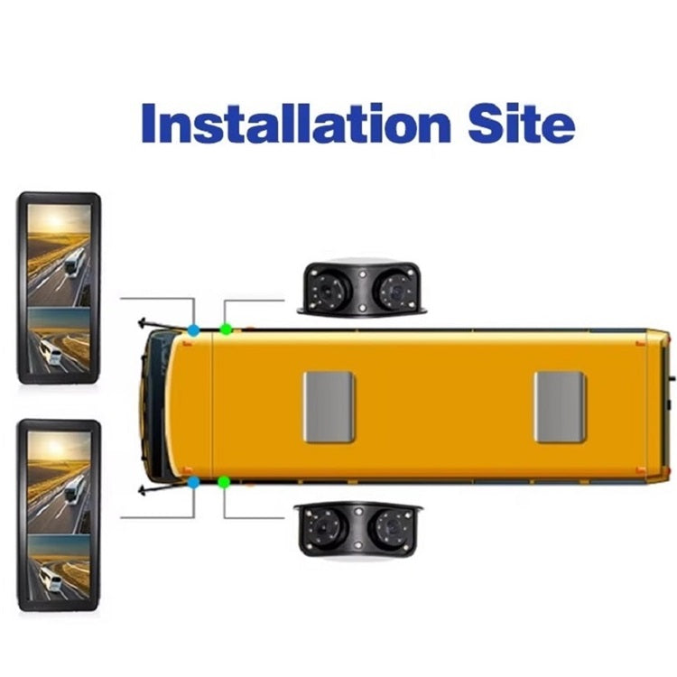 FOXDAK FD20 12.3inch Electronic Rearview Mirror Monitor Truck Bus Side Mirror Blind Spot Monitoring