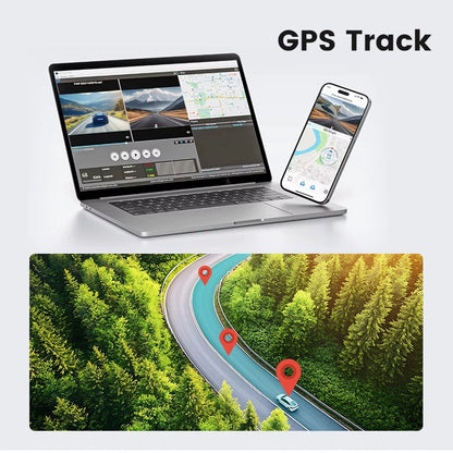 1.47Inch 4K+1080P Mini Dash Cam with Wifi GPS FHD Night Vision