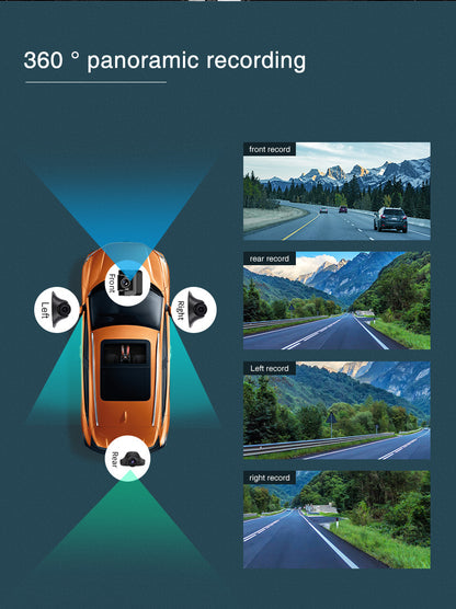 FOXDAK T88 4Chs 11.26" 4G Car Dashboard Cams Camera FM SOS ADAS