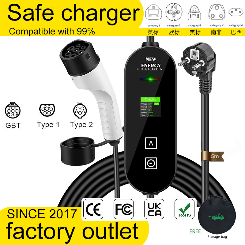 FOXDAK FD03 16A 3.5KW Electric Vehicle EV Charger 230V