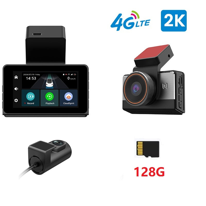 FOXDAK P83 3" anteriore 2K posteriore 1080P 4G Dash Cam telecamera per auto