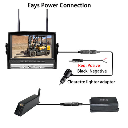 FOXDAK PZ630W 7" Schermo 1080P HD Telecamera per carrelli elevatori con batteria
