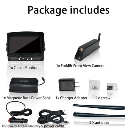 FOXDAK PZ630W 7" Schermo 1080P HD Telecamera per carrelli elevatori con batteria