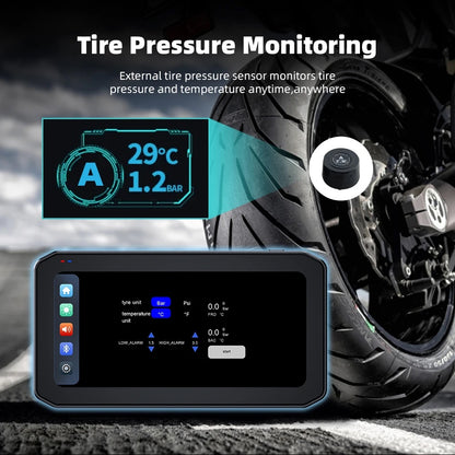 FOXDAK M6 6.25" HD Motorcycle Recorder BT DVR TPMS Android Auto Carplay Player