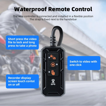 FOXDAK M6 6.25" HD Motorcycle Recorder BT DVR TPMS Android Auto Carplay Player