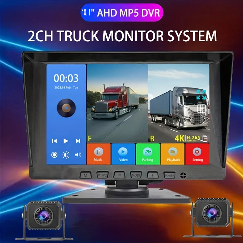 FOXDAK T102-MP5 10.1" AHD Dual 1080P Trucks Buses Rear View Camera