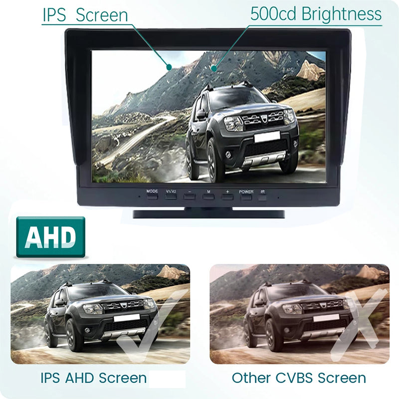 FOXDAK T102-MP5 10.1" AHD Dual 1080P Trucks Buses Rear View Camera
