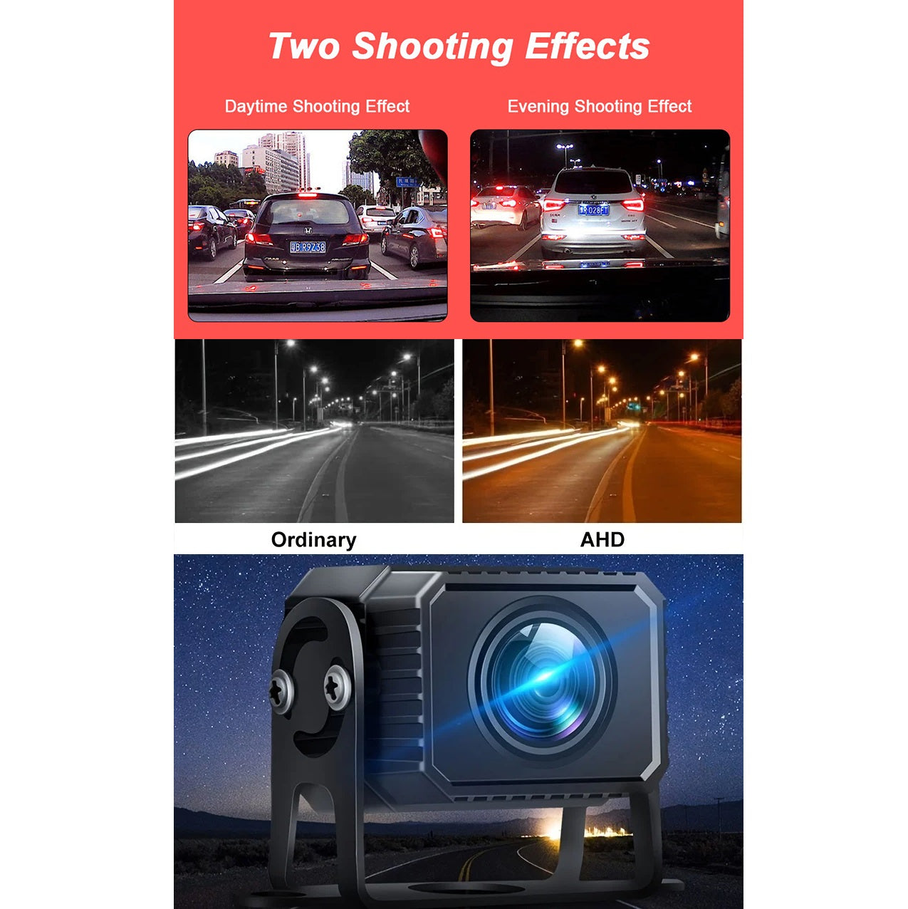 FOXDAK T105-BSD 10.1" AHD 5 Chs Video Truck Rear View Camera with Alarm
