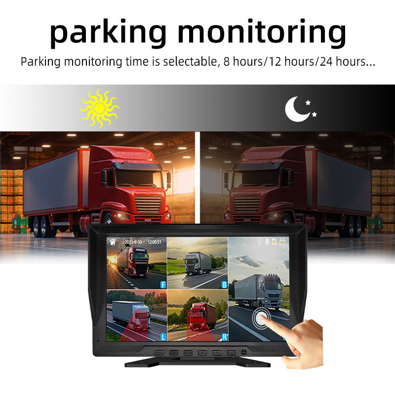 FOXDAK T105-BSD 10.1" AHD 5 Chs Video Truck Rear View Camera with Alarm