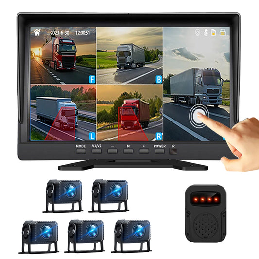 FOXDAK T105-BSD 10.1" AHD 5 Chs Video Truck Rear View Camera with Alarm