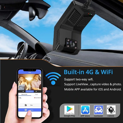 FOXDAK T2 1080P 4G Telecamera per auto Dash Cam Wifi SOS GPS Supporto CMSV