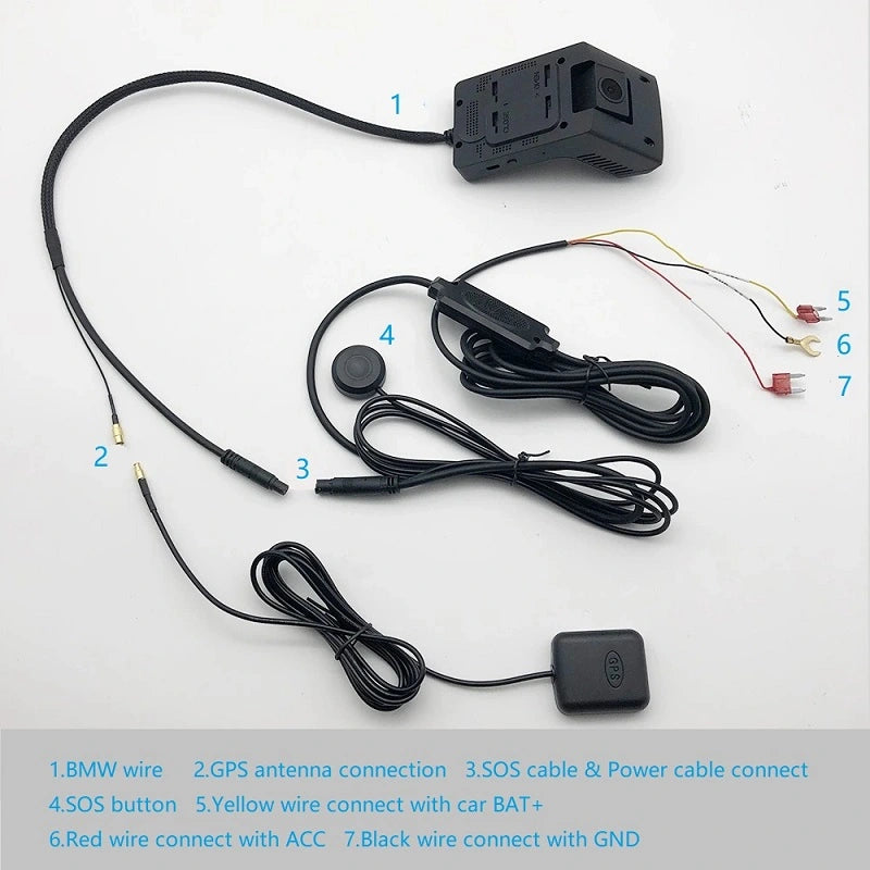 FOXDAK T2 1080P 4G Telecamera per auto Dash Cam Wifi SOS GPS Supporto CMSV