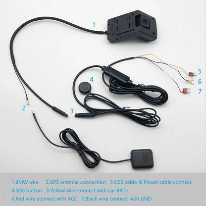 FOXDAK T2 1080P 4G Telecamera per auto Dash Cam Wifi SOS GPS Supporto CMSV