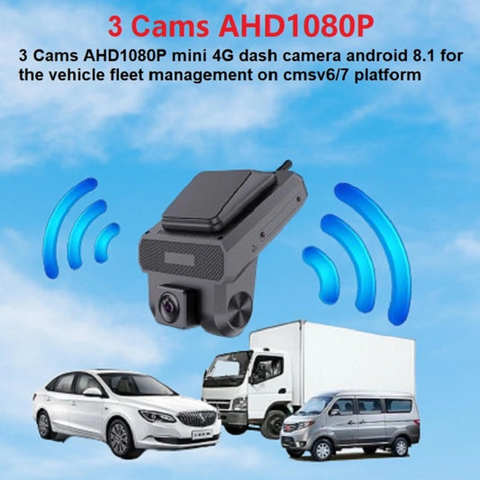 FOXDAK ZW3 3CHs 1080P 4G Dash Cam Telecamera per auto GPS