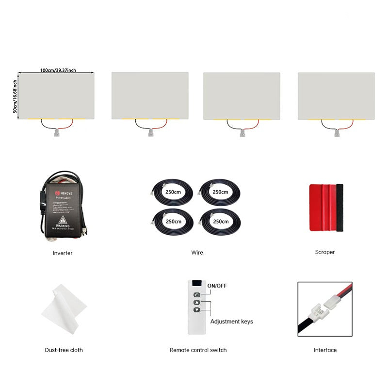 50x100cm Switchable PDLC Film - One-Click Privacy Tint for Car Windows