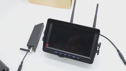 FOXDAK PZ630W 7" Schermo 1080P HD Telecamera per carrelli elevatori con batteria