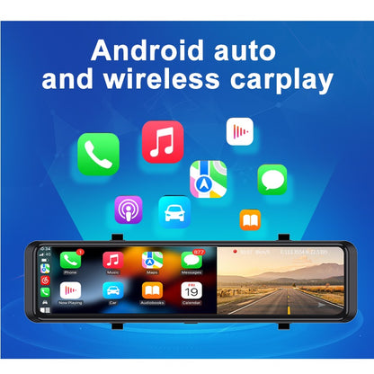 FOXDAK V8 64G ROM 12" 1080P 4G Rear View Mirror Cam GPS FM
